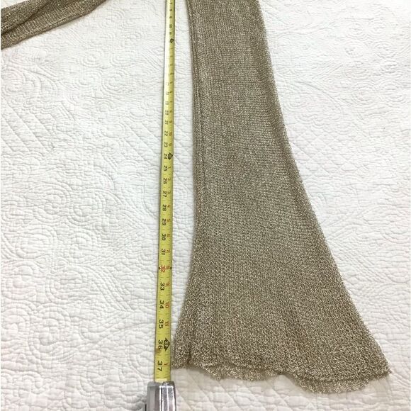 South Beach Gold Mesh Coverup Pants Size Large - Picture 8 of 11